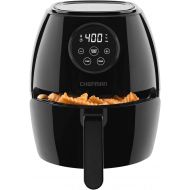 CHEFMAN Small Air Fryer Healthy Cooking, Nonstick, User Friendly and Digital Touch Screen, w/ 60 Minute Timer & Auto Shutoff, Dishwasher Safe Basket, BPA-Free, Glossy Black, 3.7 Qt