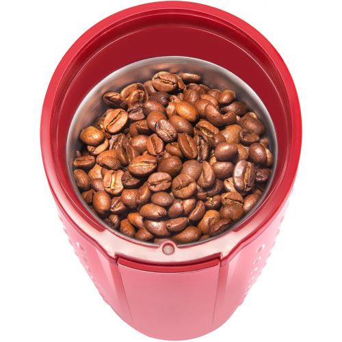  Chefman Electric One-Touch Coffee-Grinder for Fresh Coffee-Grounds, Durable Stainless Steel Blades, 100 Gram/ 3.5 oz. Bean Capacity, for Up to 12 Cups of Coffee, Powerful 150 Watt,