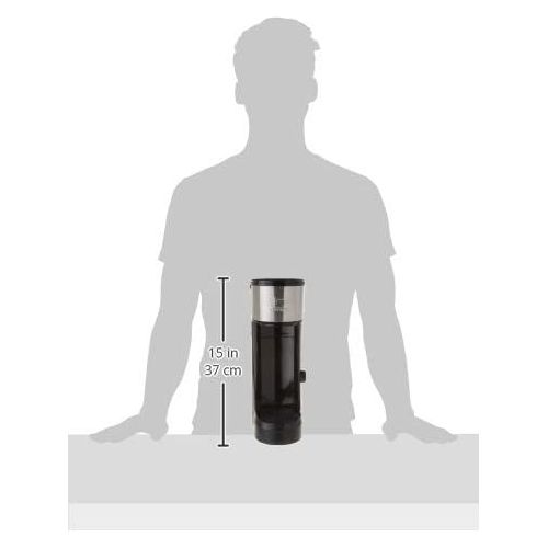  [아마존베스트]Chefman Instabrew Single Serve Coffee Maker Brewer for K-Cup Pods Fresh Grounds & Loose-Leaf Tea w/Instant Reboil & Bonus Reusable Filter, 14 oz, Black/Stainless Steel, Mug Not Inc