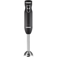 [아마존베스트]Chefman Immersion Stick Hand Blender Includes Stainless Steel Shaft & Blades, Powerful 300 Watt Ice Crushing 2-Speed Control One Hand Mixer, Soft Touch Grip - Black