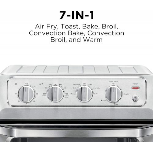  [아마존베스트]Chefman 20L Air Fryer Toaster Oven, 7-in-1 Combo w/Convection Bake & Broil, Auto Shut-Off, 60 Min Timer, Fry Oil-Free, Nonstick Interior, Accessories & Cookbook Included, Stainless