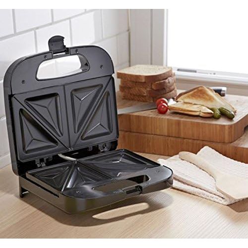  [아마존베스트]Chefman Electric Sandwich Maker Machine, Non-Stick Surface, Dual Griddle Fits 2 Sandwiches, Cut and Seals into Triangles for Perfect Grilled Cheese, Easy Clean, Cool Touch Handles,