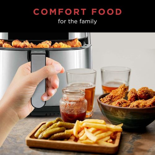  CHEFMAN Large Air Fryer Max XL 8 Qt, Healthy Cooking, User Friendly, Nonstick Stainless Steel, Digital Touch Screen with 4 Cooking Functions, BPA-Free, Dishwasher Safe Basket, Preh