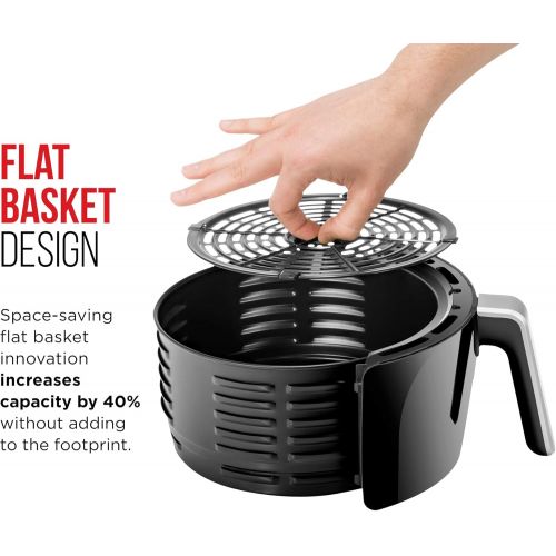  [아마존베스트]Chefman TurboFry 3.6-Quart Air Fryer Oven w/ Dishwasher Safe Basket and Dual Control Temperature, 60 Minute Timer & 15 Cup Capacity, BPA-Free, Matte Black, Healthy Frying Cookbook