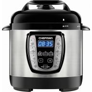 Chefman 6 Qt. Electric Multicooker, 9-in-1 Programmable Pressure Cooker, Prepare Dishes in an Instant, Aluminum Pot Multifunctional Slow Cooker, Rice CookerSteamer, Saute, Yogurt,