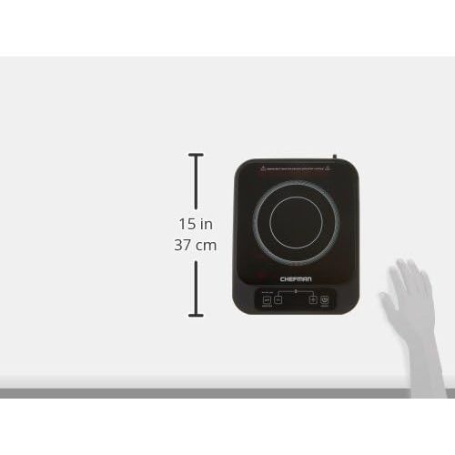  Chefman Induction Cooktop Electric Countertop Burner - Includes Digital Control Panel  Timer and Cool Touch Technology, Black
