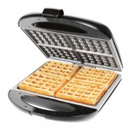 Chefman RJ03-4S-CM 4 Slice Ceramic Waffle Maker, Black