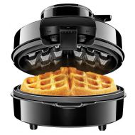 /NEW & IMPROVED Chefman Perfect Pour Volcano Belgian Waffle Maker, No Overflow Design, Round Waffle Iron, Mess & Stress Free, Best Small Appliance Innovation Award Winner, Measuring