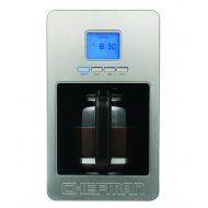 Chefman RJ14-12SS-P-Grey 12 Cup Programmable Coffee Maker with Stainless Steel Face, Grey