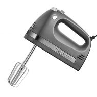 Chefman 5 Speed Hand Mixer with Powerful Turbo Button, Easy One Touch Eject, 250 Watts, Chrome Beaters and Free Dough Hooks Included, M, Silver