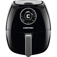 Chefman 6.5 Liter6.8 Quart Air Fryer with Space Saving Flat Basket Oil Hot Airfryer with Dishwasher Safe Parts 60 Minute Timer and Auto Shut Off, BPA Free, Family Size X-Large Man