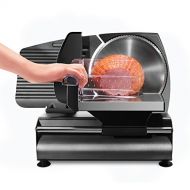 Chefman Die-Cast Electric DeliFood Slicer, Precisely Cuts Meat, Cheese, Bread, Fruit & Veggies, Adjustable Thickness Dial, Removable 7.5” Serrated Stainless Steel Blade, Non-Slip