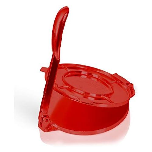  [아마존베스트]Chefs Secret Red Press, Durable Quickly Easily Makes Delicious Tortillas for Any Recipe, 6-Inch, One Size, Multicolored