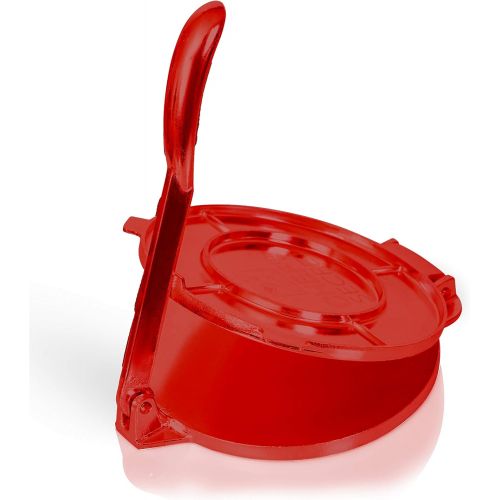  [아마존베스트]Chefs Secret Red Press, Durable Quickly Easily Makes Delicious Tortillas for Any Recipe, 6-Inch, One Size, Multicolored