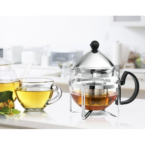  Chefs Star Chef s Star funktioneller Infuser, Teekocher, Edelstahl, hitzebestandiges Glas