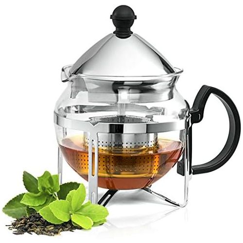  Chefs Star Chef s Star funktioneller Infuser, Teekocher, Edelstahl, hitzebestandiges Glas