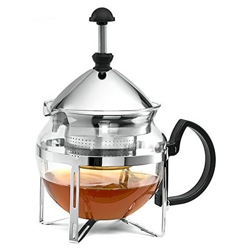  Chefs Star Chef s Star funktioneller Infuser, Teekocher, Edelstahl, hitzebestandiges Glas