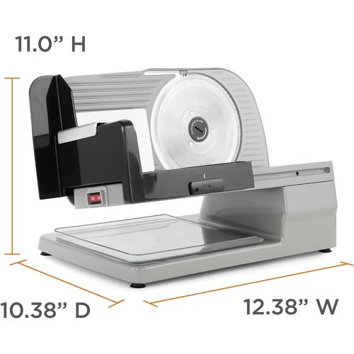  Chef’sChoice ChefsChoice 615A000 Tilted Food Carriage for Fast and Efficient Slicing with Removable Blade for Easy Clean, 15.5 x 10.4 x 11 Inches, green