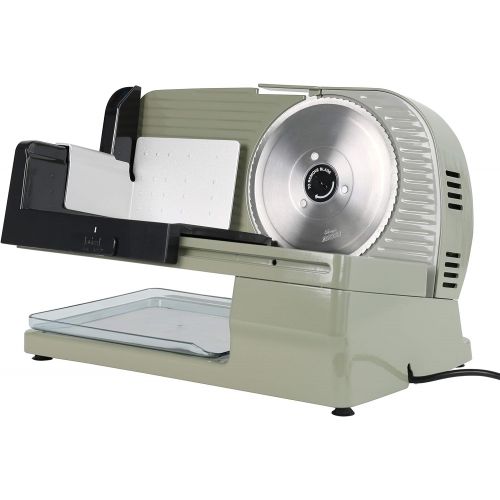  Chef’sChoice ChefsChoice 615A000 Tilted Food Carriage for Fast and Efficient Slicing with Removable Blade for Easy Clean, 15.5 x 10.4 x 11 Inches, green
