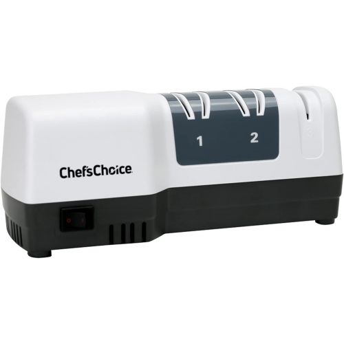  Chef’sChoice ChefsChoice 250 Diamond Hone Hybrid Sharpener Combines Electric and Manual Sharpening for Straight and Serrated 20-degree Knives Uses Diamond Abrasives for Sharp Durable Edges, 3-S