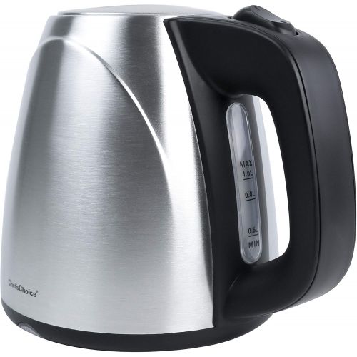  Chef’sChoice ChefsChoice 673 Cordless Compact Electric Kettle in Brushed Stainless Steel Features Boil Dry Protection and Auto Shut Off Easy Pour, 1-Liter, Silver