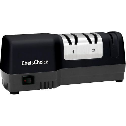  Chef’sChoice ChefsChoice 0250109 250 Diamond Hone Hybrid Combines Electric and Manual Sharpening for Straight and Serrated 20-Degree Knives, 3-Stage, Black