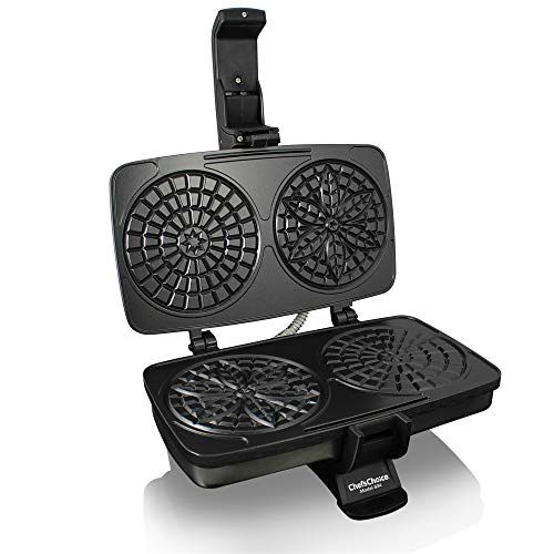  Chef’sChoice 834 PizzellePro Toscano Nonstick Pizzelle Maker Features Baking Indicator Light Consistent Even Heat Press Delicious Pizzelles in Seconds, 2-Slice, Silver