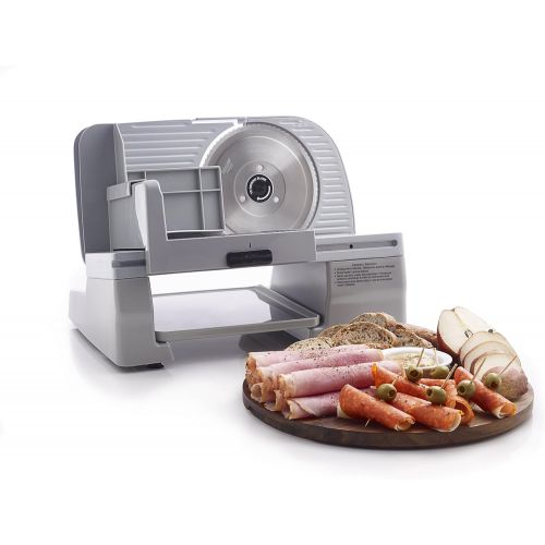  Chef’sChoice ChefsChoice Electric Meat Slicer with Stainless Steel Blade Features Slice Thickness Control and Tilted Food Carriage Easy Clean, 7-Inch, Silver