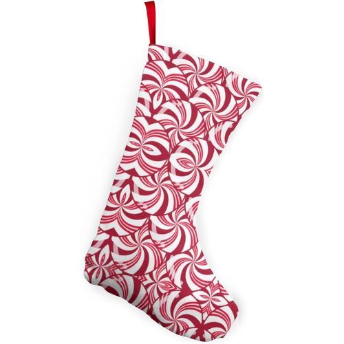  chegna Christmas Peppermint Candy Scales Christmas Stockings- 10 Inch Christmas Stockings Fireplace Hanging Stockings for Family Christmas Decoration Holiday Season Party Decor