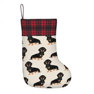 chegna Doxie Dachshund Weiner Pet Dog Christmas Stockings- 15.7 Inch Christmas Stockings Fireplace Hanging Stockings for Family Christmas Decoration Holiday Season Party Decor