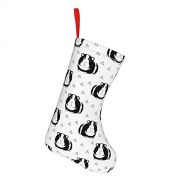 chegna Black White Guinea Pigs Christmas Stockings- 10 Inch Christmas Stockings Fireplace Hanging Stockings for Family Christmas Decoration Holiday Season Party Decor