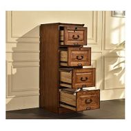 Chelsea Home 4-Drawer File Cabinet in Burnished Walnut Finish