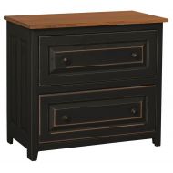 Chelsea Home Violet Lateral File Cabinet in Black Finish