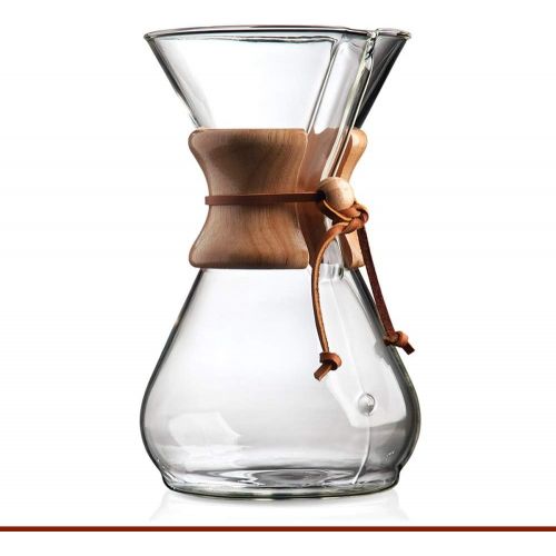  Chemex Pour-Over Glass Coffeemaker - Classic Series - 8-Cup - Exclusive Packaging