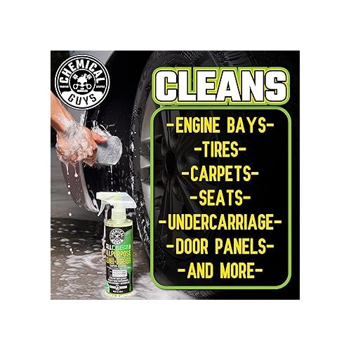  Chemical Guys CLD_101_16 All Clean+ Citrus Based All Purpose Super Cleaner, Safe for Cars, Trucks, SUVs, Motorcycles, RVs & More, 16 fl oz, Citrus Scent