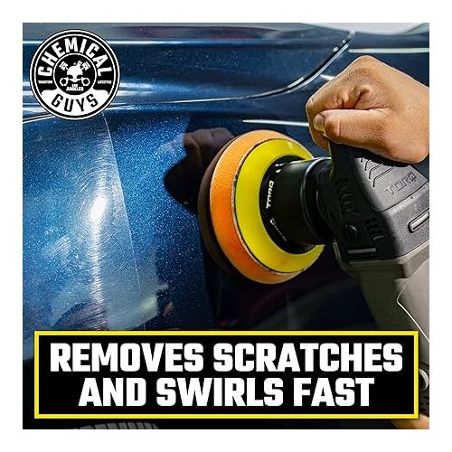  Chemical Guys BUF_209X TORQX Random Orbital Polisher, Complete Detailing Kit with Pads, Pad Cleaner & Conditioner, Towels (Safe for Cars, Trucks, SUVs, & More) 700W, Orbit 8mm - 12 Items