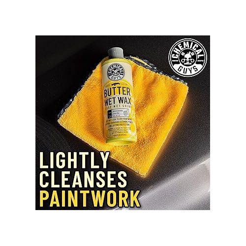  Chemical Guys WAC_201_16 Butter Wet Wax, Deep Wet Shine for Cars, Trucks, SUVs, RVs & More, 16 fl oz, Banana Scent