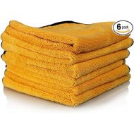 Chemical Guys MIC 507 06 Professional Grade Premium Microfiber Towel, Gold (16 in. x 24 in.) (Pack of 6)