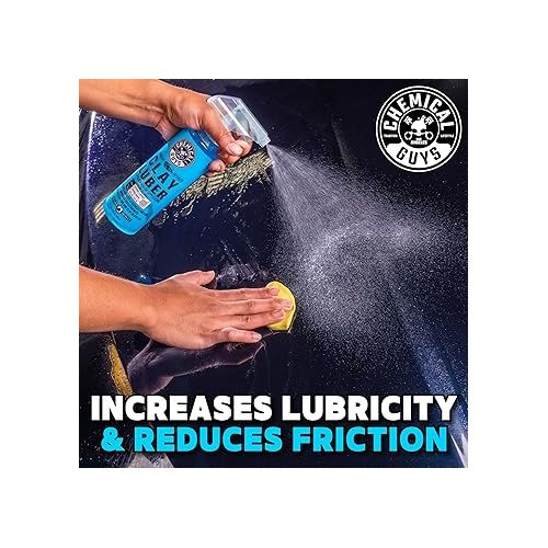  Chemical Guys CLY_113 OG Clay Bar & Lubber Synthetic Lubricant Kit - 16 fl oz, Light/Medium Duty, for Car Lovers, Detailers & Auto Enthusiasts - Essential Car Detailing Kit Accessory, 2 Items, Yellow