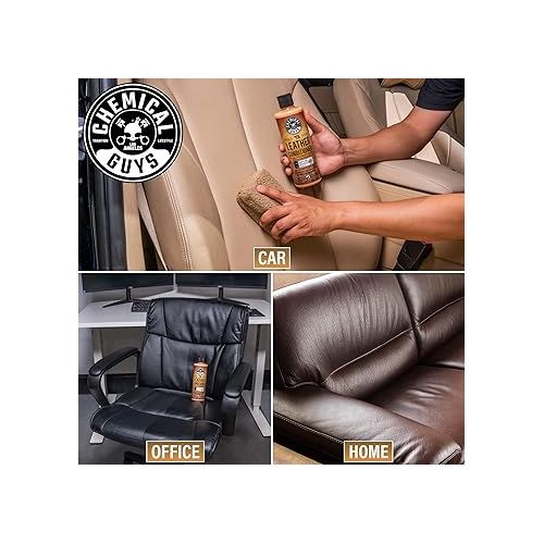  Chemical Guys SPI_109_16 Leather Cleaner and Leather Conditioner Kit for Use on Leather Apparel, Furniture, Car Interiors, Shoes, Boots, Bags & More (2 - 16 fl oz Bottles)