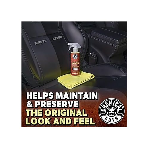  Chemical Guys SPI21616 Leather Quick Detailer for Car Interiors, Furniture, Apparel, Shoes, Sneakers, Boots, and More (Works on Natural, Synthetic, Pleather, Faux Leather and More), 16 fl oz