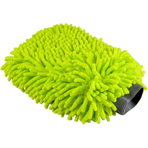  Chemical Guys MIC_493 Chenille Microfiber Premium Scratch-Free Wash Mitt, Lime Green