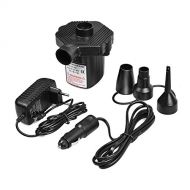 Elektrische Luftpumpe, Chenci Elektropumpe Power Pump mit 3 Luftduese fuer aufblasbare Matratze, Kissen, Bett, Boot, Schwimmring, DC12V/AC220V