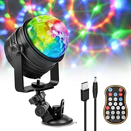  LED Discokugel Party Licht Partybeleuchtung, Chenci Stimmungslicht 9 Farbe 4 Steuermodi Disco Gluehbirne sprachsteuerte Partylicht mit Fernbedienung, Halterung, Batterie Kinder Gesc