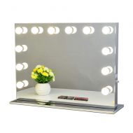 Chende Hollywood Light, Makeup Dressing Table Set Mirrors with Dimmer, Tabletop Vanity LED Bulbs Included (8065, Frameless)