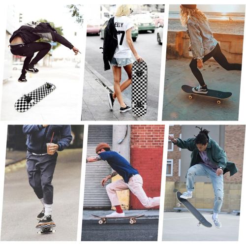  chengnuo Cruiser Skateboard 31inch Anime Beginner Skateboards Double Kick Board Outdoor Sports - Team