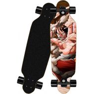 chengnuo Girl Skateboards Standard Mini Longboard 8 Layer Deck Boys 31 Inch Anime ONE Piece Skate Board Professional Complete Skate Board Monkey D. Luffy