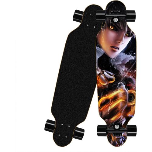  chengnuo Skateboards Professional 8 Layer Deck Cruiser 31 Inch Complete Anime Boys Board Surface ONE Punch-Man Series Mini Longboard