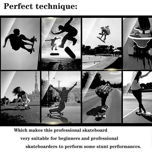  chengnuo Standard Complete Skateboards Anime SK8 The Infinity 7 Layer Concave Deck Professional Skate Board for Beginners Kids Outdoor Gift 31 Inch LANGA Pattern