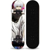 chengnuo Standard Complete Skateboards Anime Tokyo Ghoul 7 Layer Deck Professional Skate Board for Beginners Kids Outdoor Gift(Size:23inch)